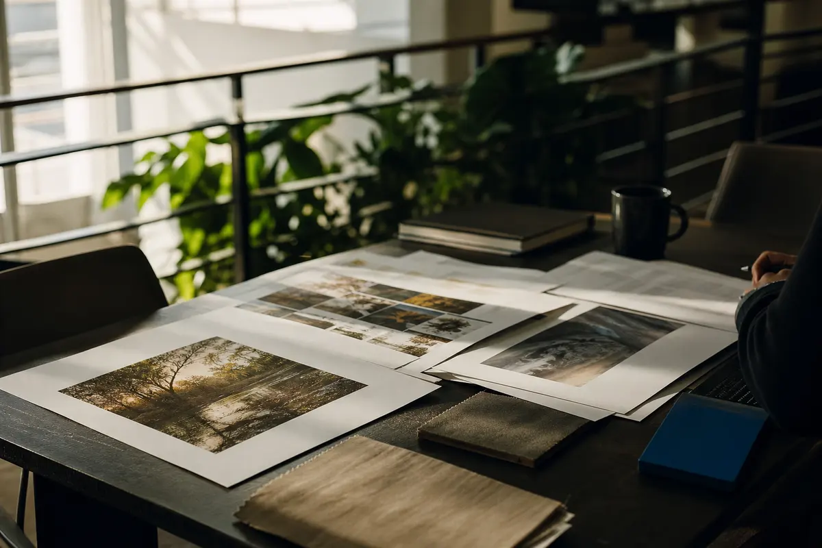 Editorial marketing planning scene for Lackland AFB, Texas