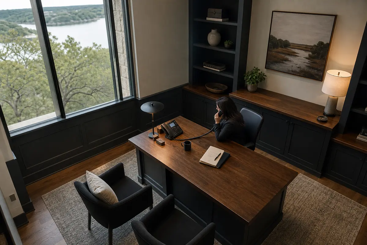 Editorial intake planning scene for Intake Coach in Lago Vista, Texas