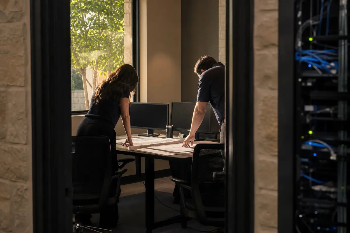 Editorial platform planning scene for Custom Software in Leander, Texas