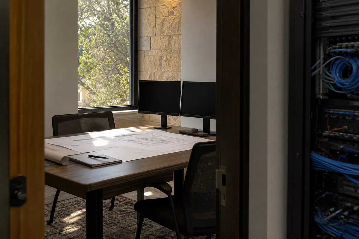 Editorial platform planning scene for Custom Software in Liberty Hill, Texas