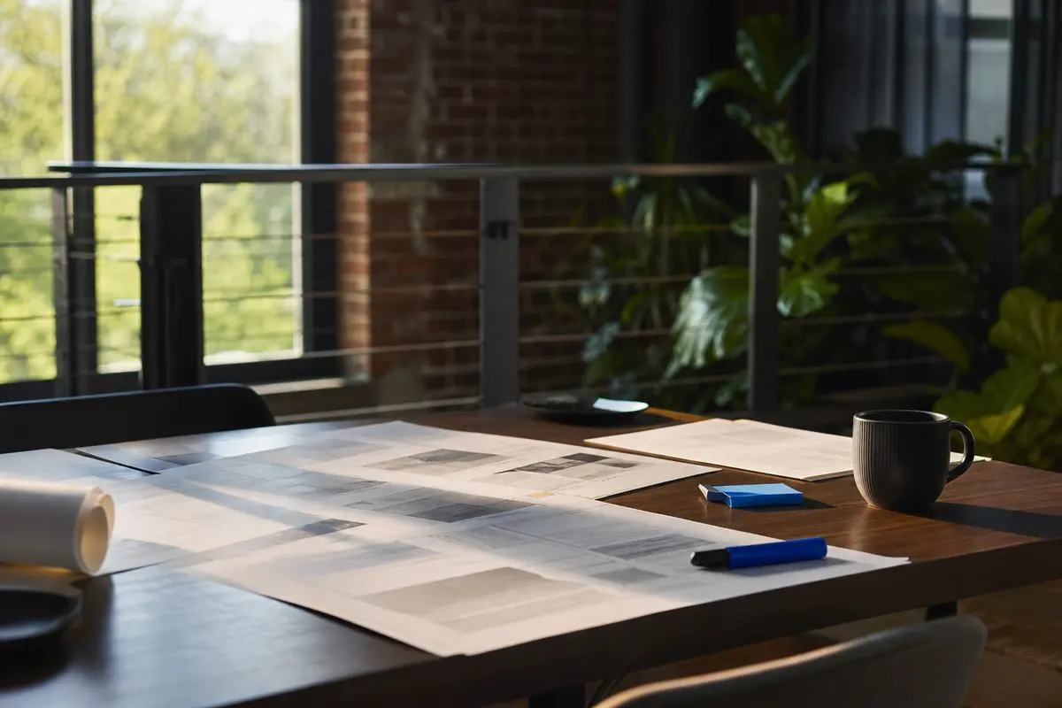 Editorial marketing planning scene for Lufkin, Texas