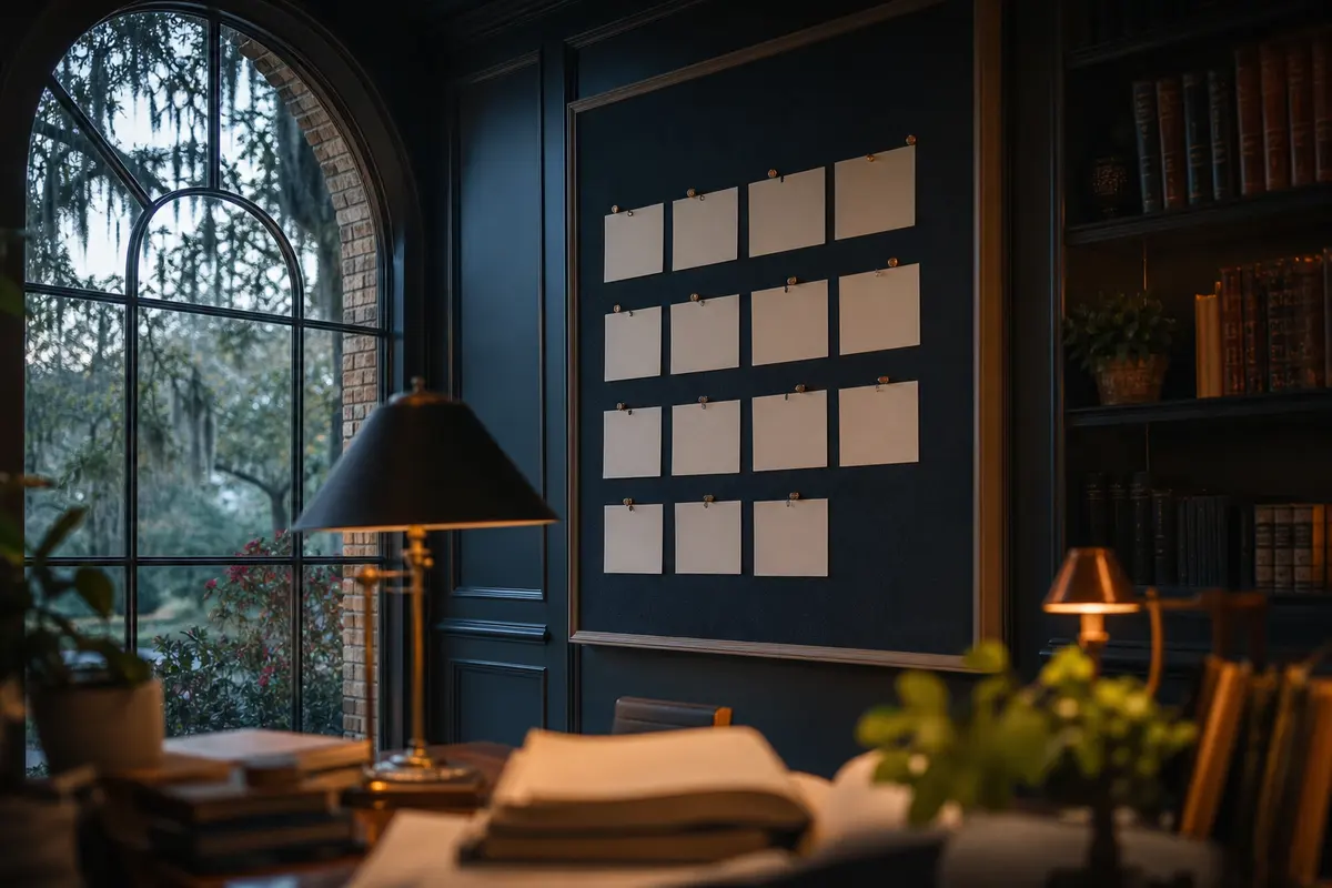 Editorial marketing planning scene for Mila Doce, Texas