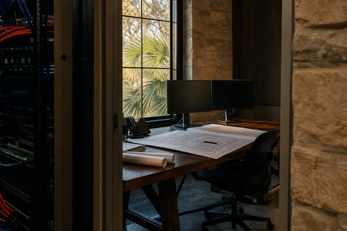 Editorial platform planning scene for Custom Software in Penitas, Texas