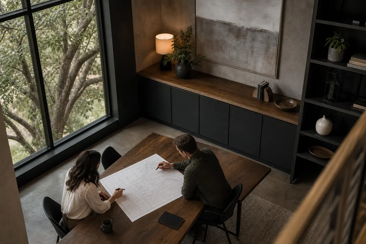 Editorial marketing planning scene for Pilot Point, Texas