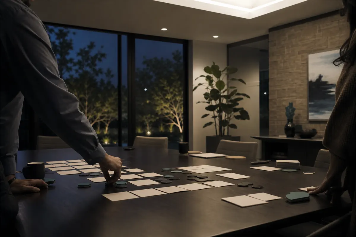 Editorial platform planning scene for ROI Dashboard in Plano, Texas
