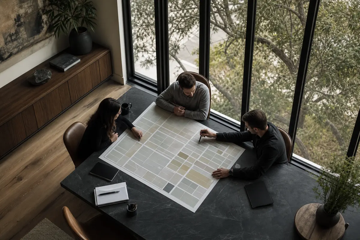 Editorial marketing planning scene for Round Rock, Texas