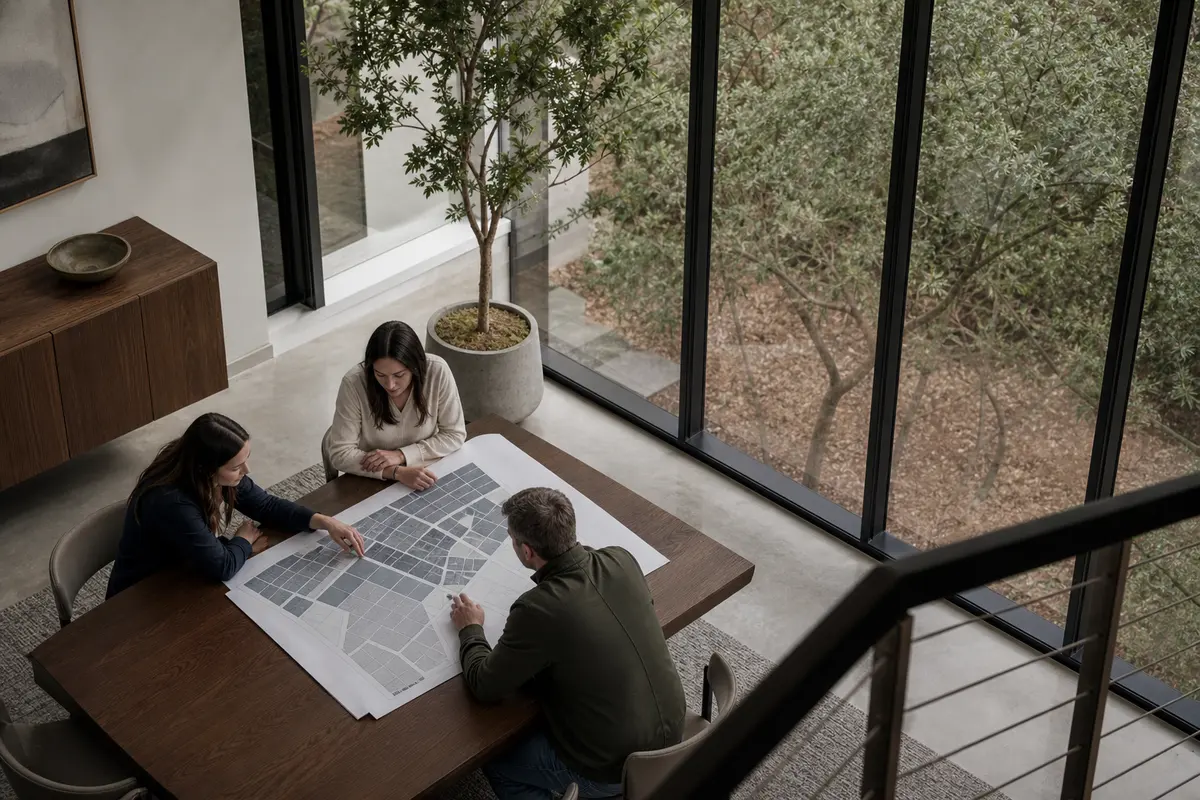 Editorial marketing planning scene for Local Service Ads in Sanger, Texas