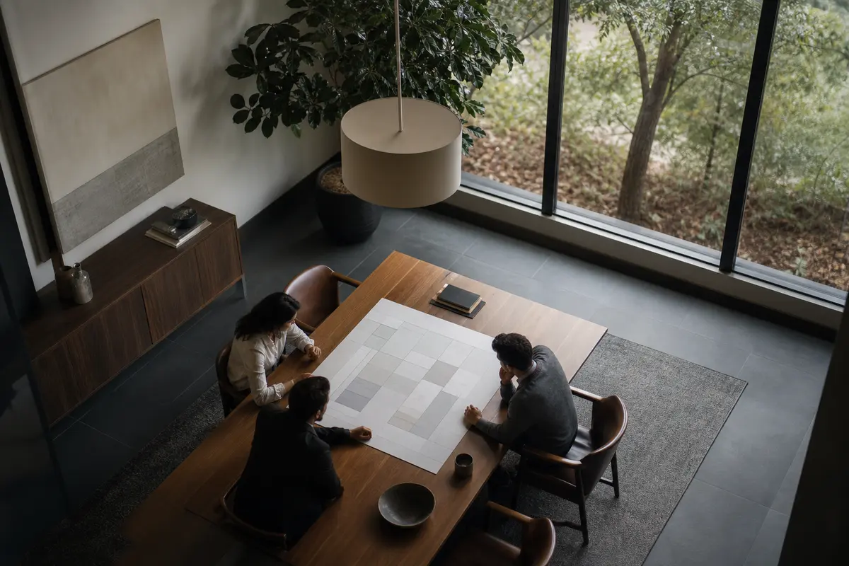 Editorial marketing planning scene for Legal News in Scenic Oaks, Texas