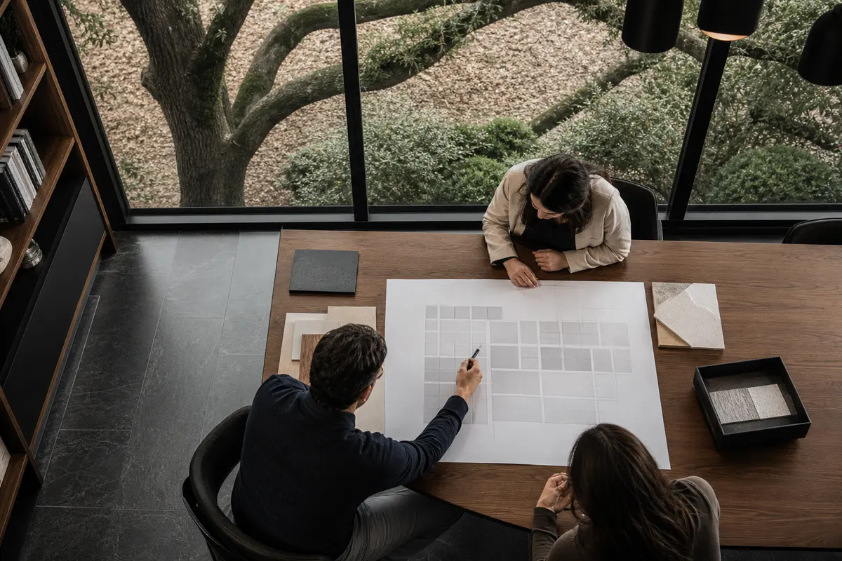 Editorial marketing planning scene for Local Service Ads in Stafford, Texas