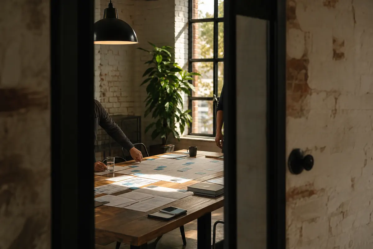 Editorial marketing planning scene for Sugar Land, Texas