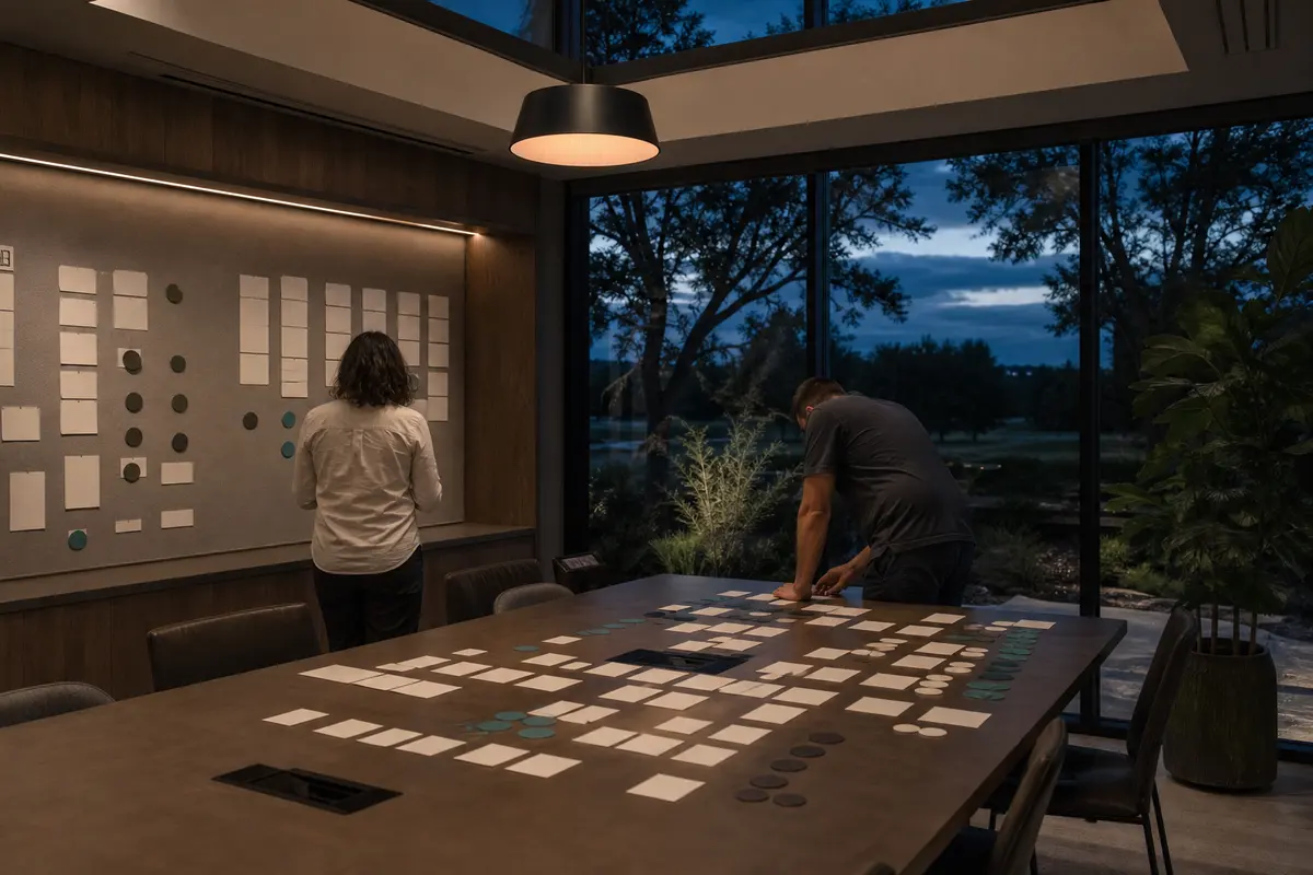 Editorial platform planning scene for ROI Dashboard in Town of Pecos, Texas
