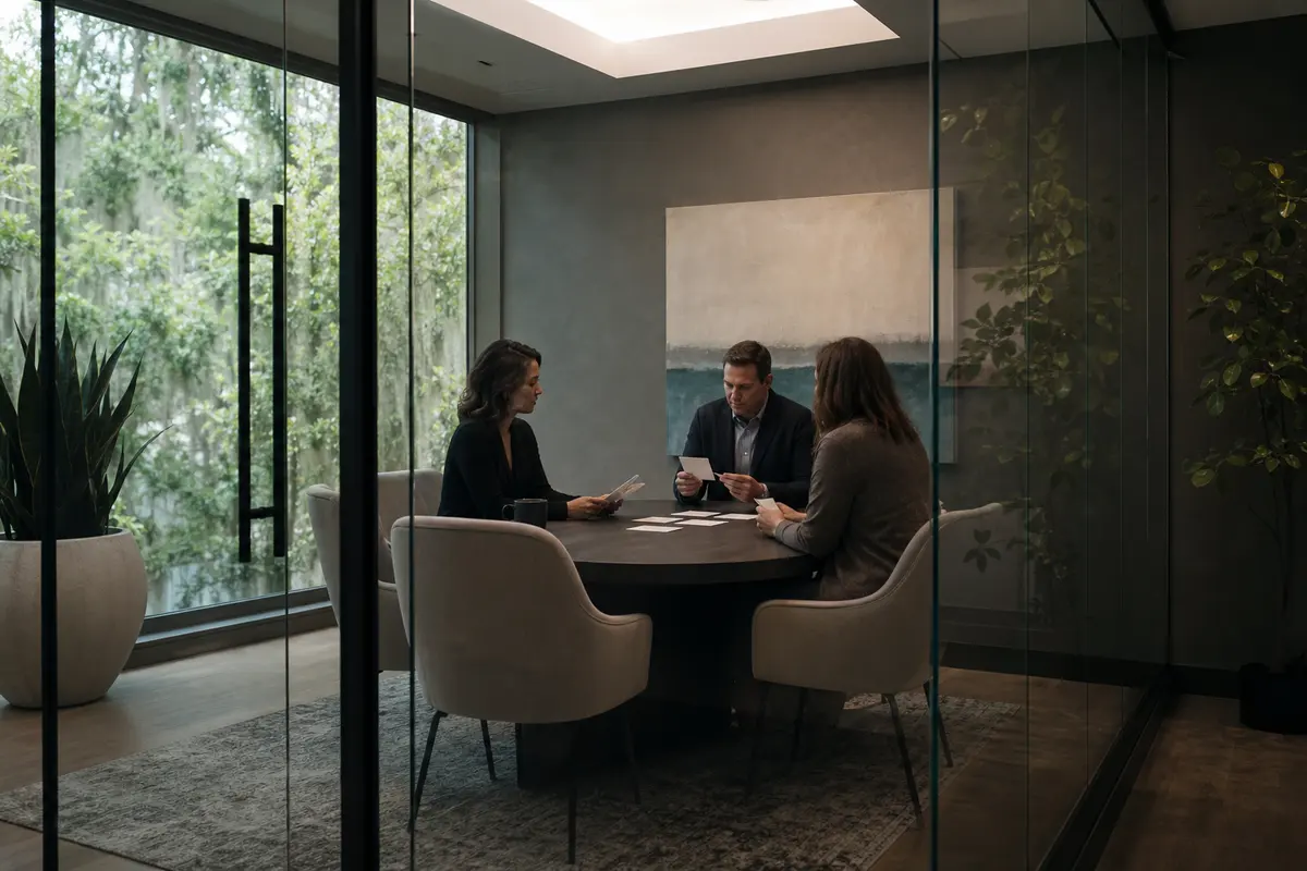 Editorial intake planning scene for Lead Attribution in Travis Ranch, Texas