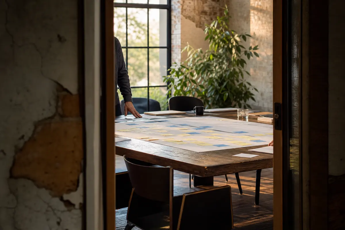 Editorial marketing planning scene for Travis Ranch, Texas