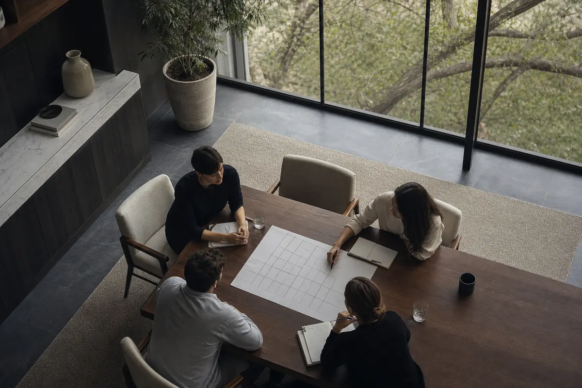 Editorial marketing planning scene for Local Service Ads in Wells Branch, Texas