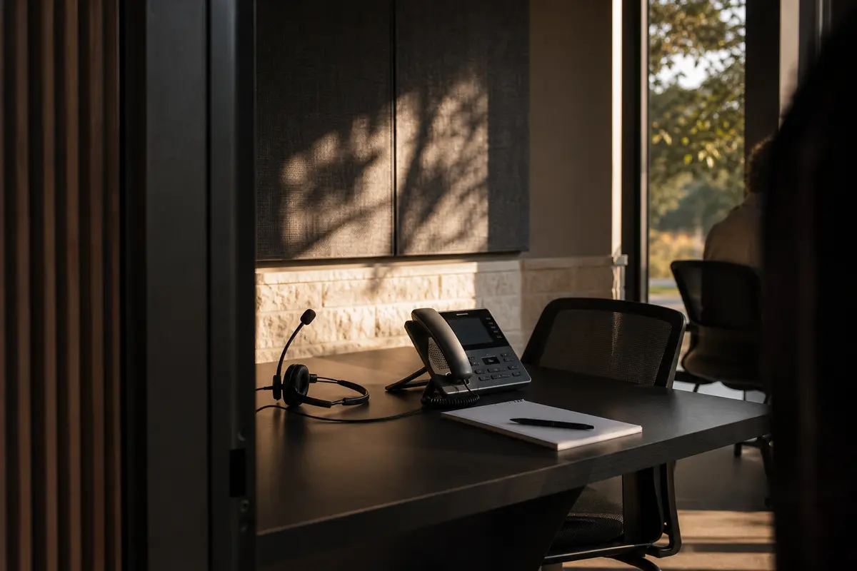 Editorial intake planning scene for Intake Coach in Yoakum, Texas