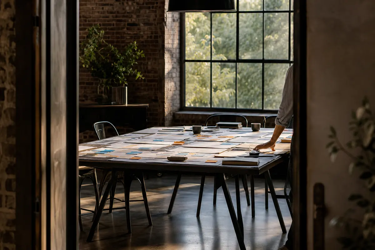 Editorial marketing planning scene for Brigham City, Utah