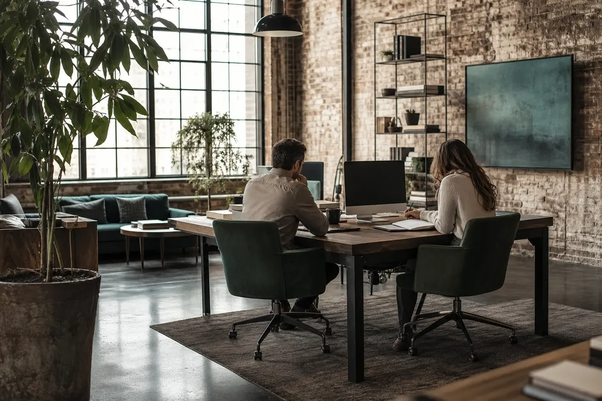 Editorial marketing planning scene for AI SEO in North Logan, Utah