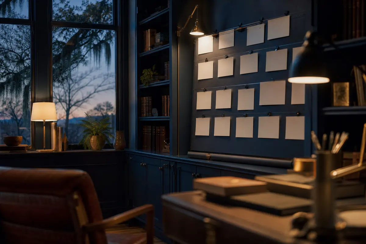 Editorial marketing planning scene for Perry, Utah