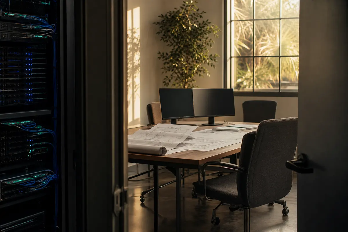 Editorial platform planning scene for Dedicated Hosting in South Jordan, Utah