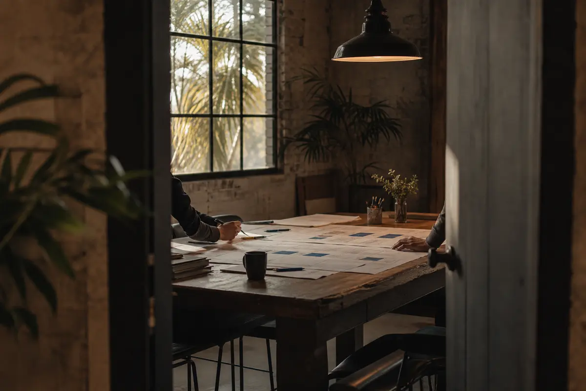 Editorial marketing planning scene for Legal News in Stansbury Park, Utah