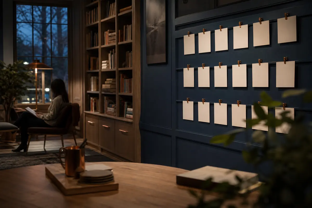 Editorial marketing planning scene for Colchester, Vermont