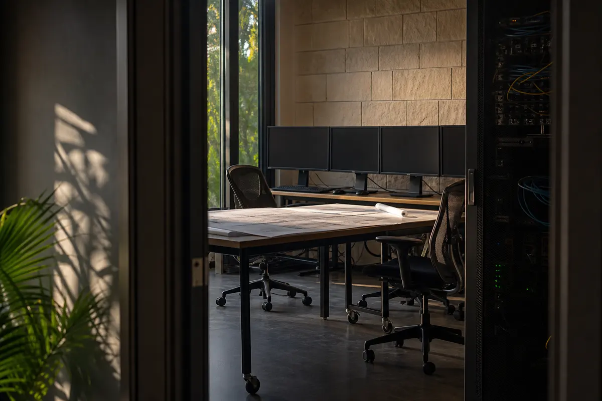 Editorial platform planning scene for Dedicated Hosting in Colchester, Vermont