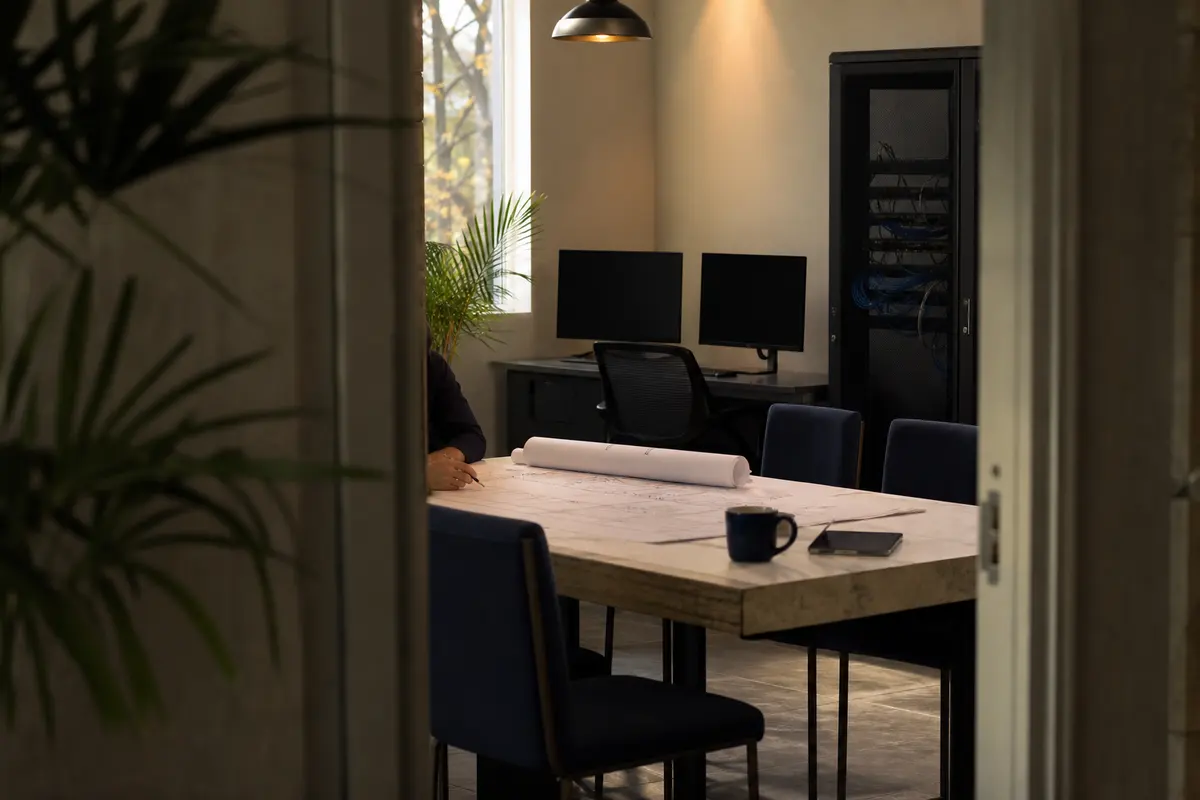 Editorial platform planning scene for Dedicated Hosting in Williston, Vermont