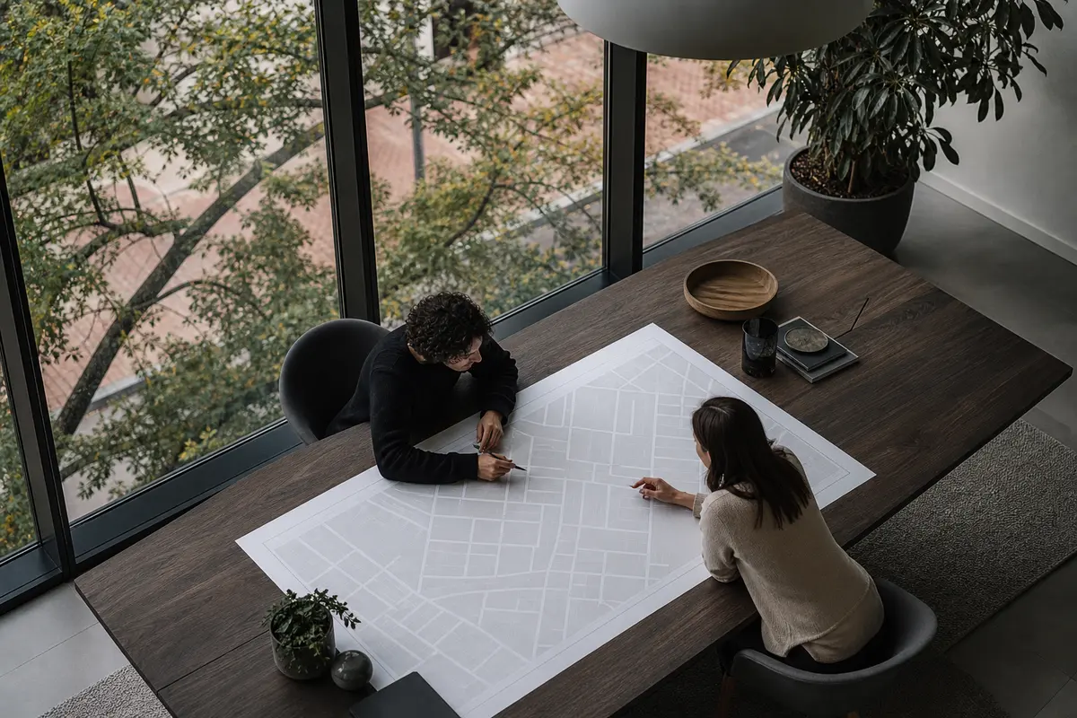 Editorial marketing planning scene for Legal News in Alexandria, Virginia