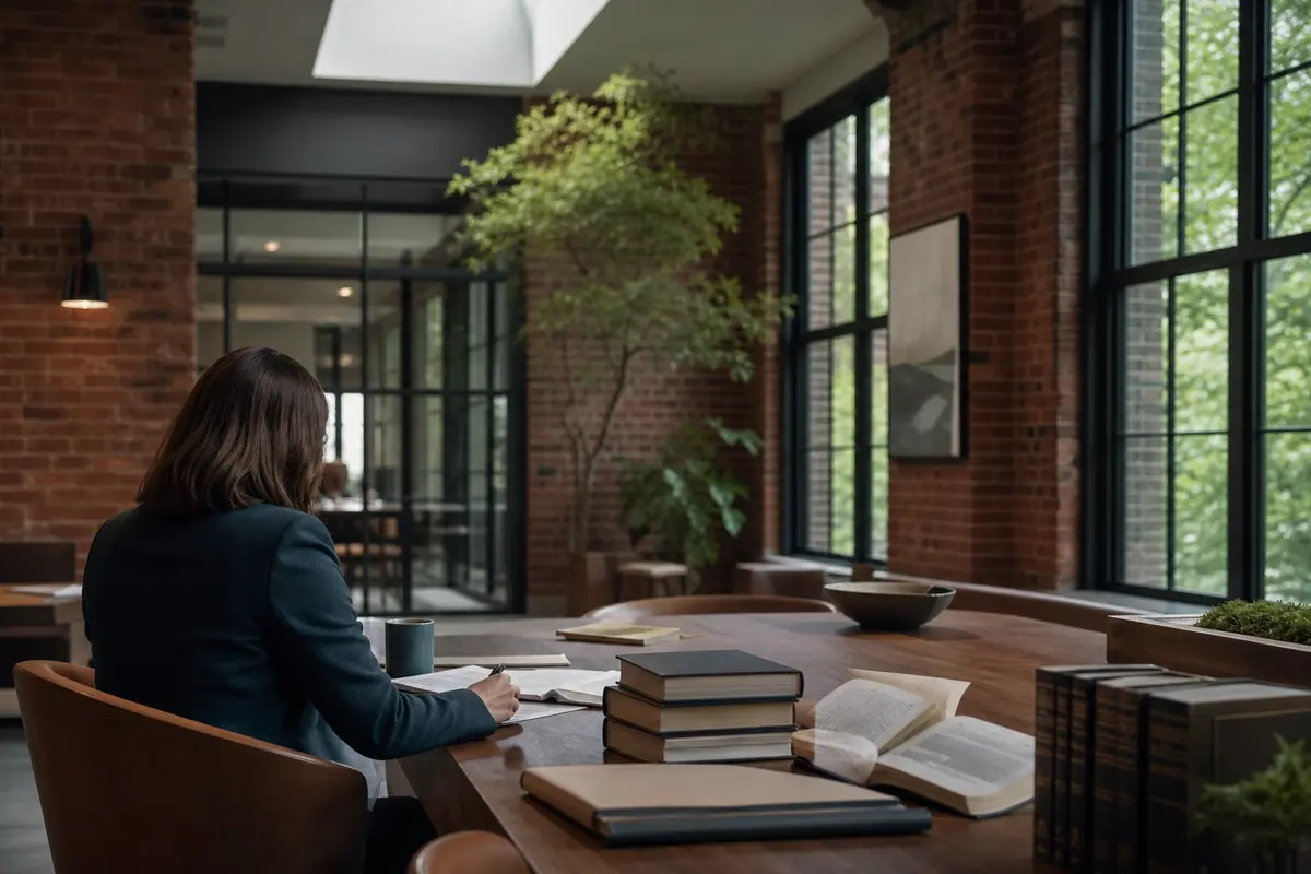 Editorial marketing planning scene for Bridgewater, Virginia