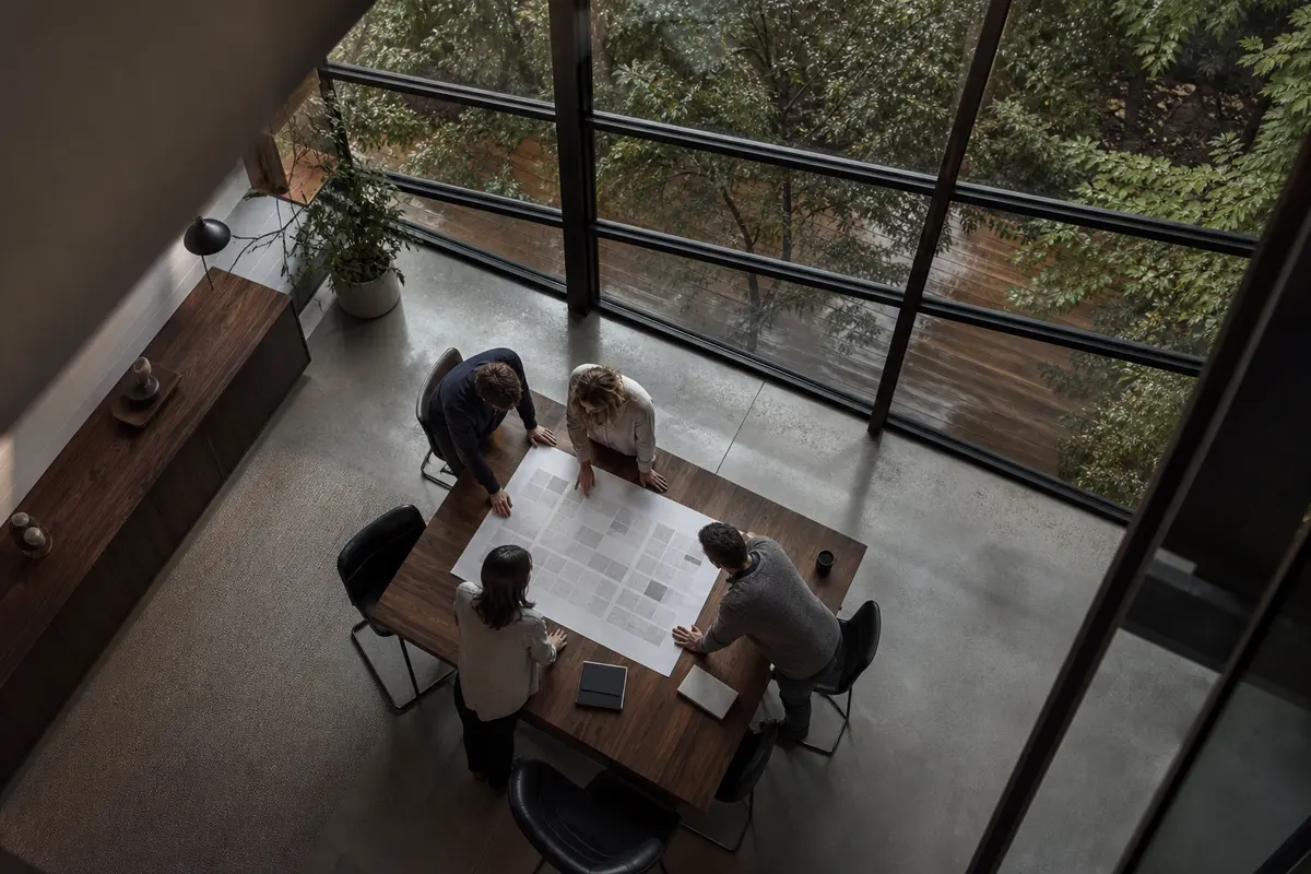 Editorial marketing planning scene for Dumbarton, Virginia
