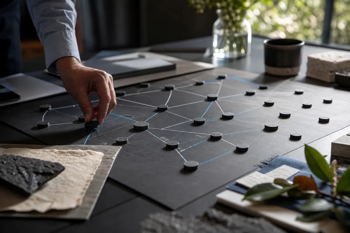 Editorial platform planning scene for Custom Software in Dumbarton, Virginia