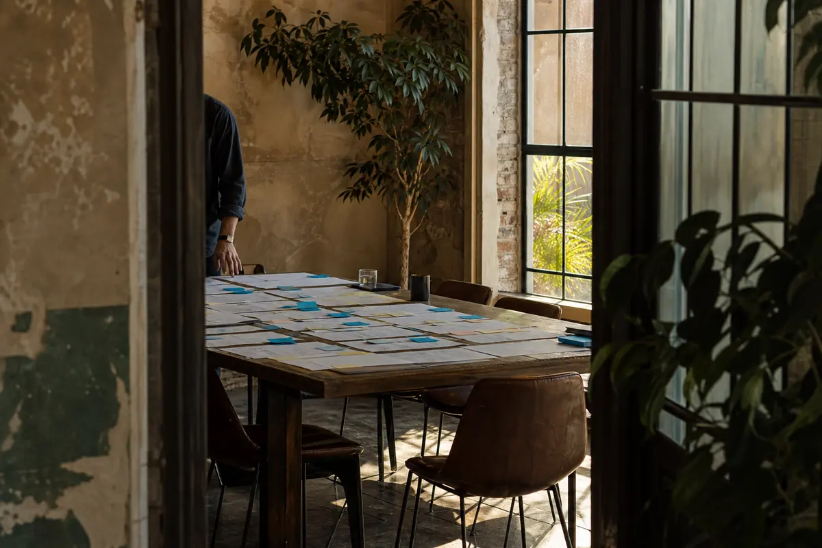 Editorial marketing planning scene for Local Service Ads in East Highland Park, Virginia