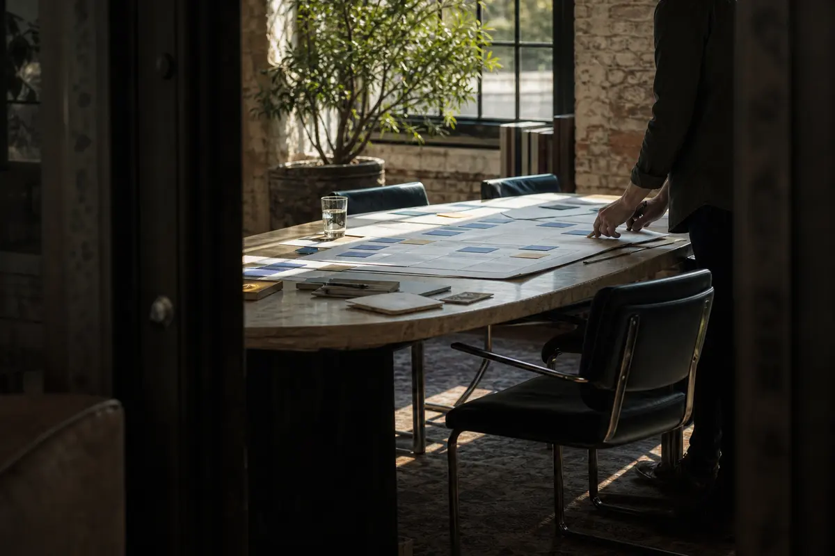 Editorial marketing planning scene for Reputation & Reviews in Fort Lee, Virginia