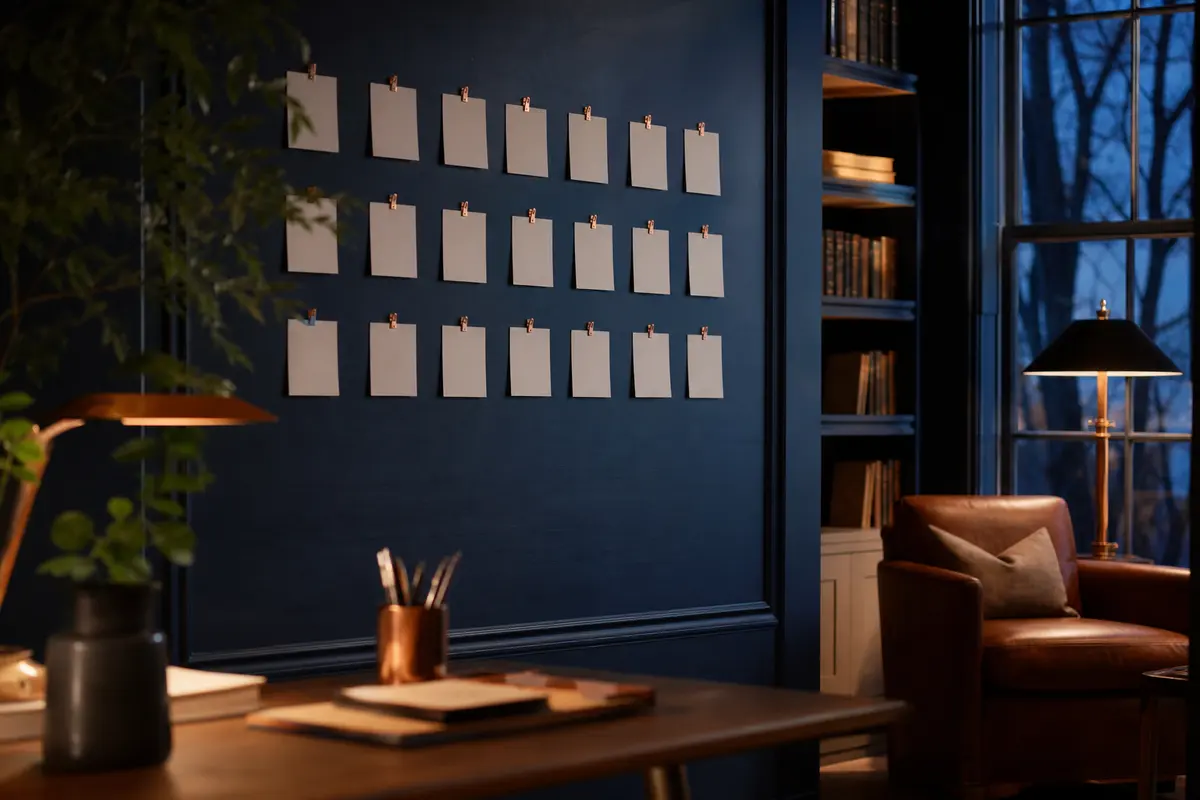 Editorial marketing planning scene for AI SEO in Franklin Farm, Virginia