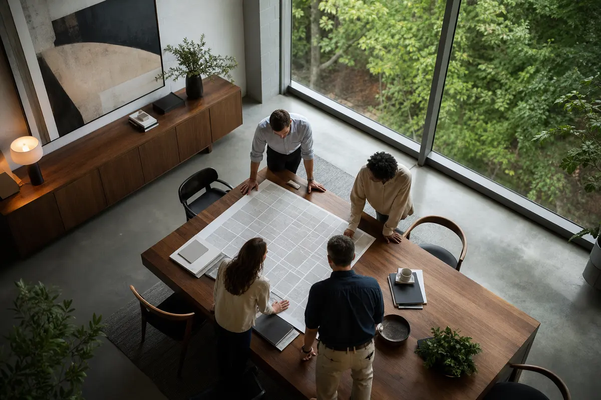 Editorial marketing planning scene for Highland Springs, Virginia