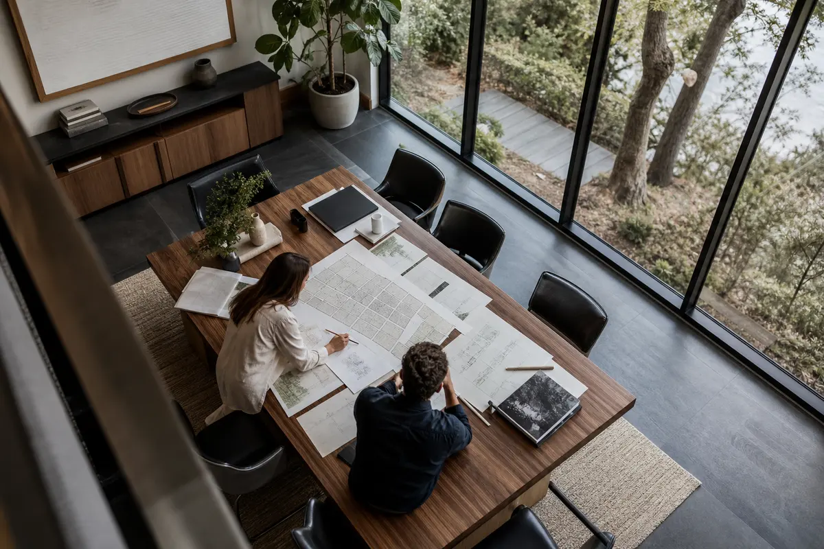 Editorial marketing planning scene for AI SEO in Hutchison, Virginia