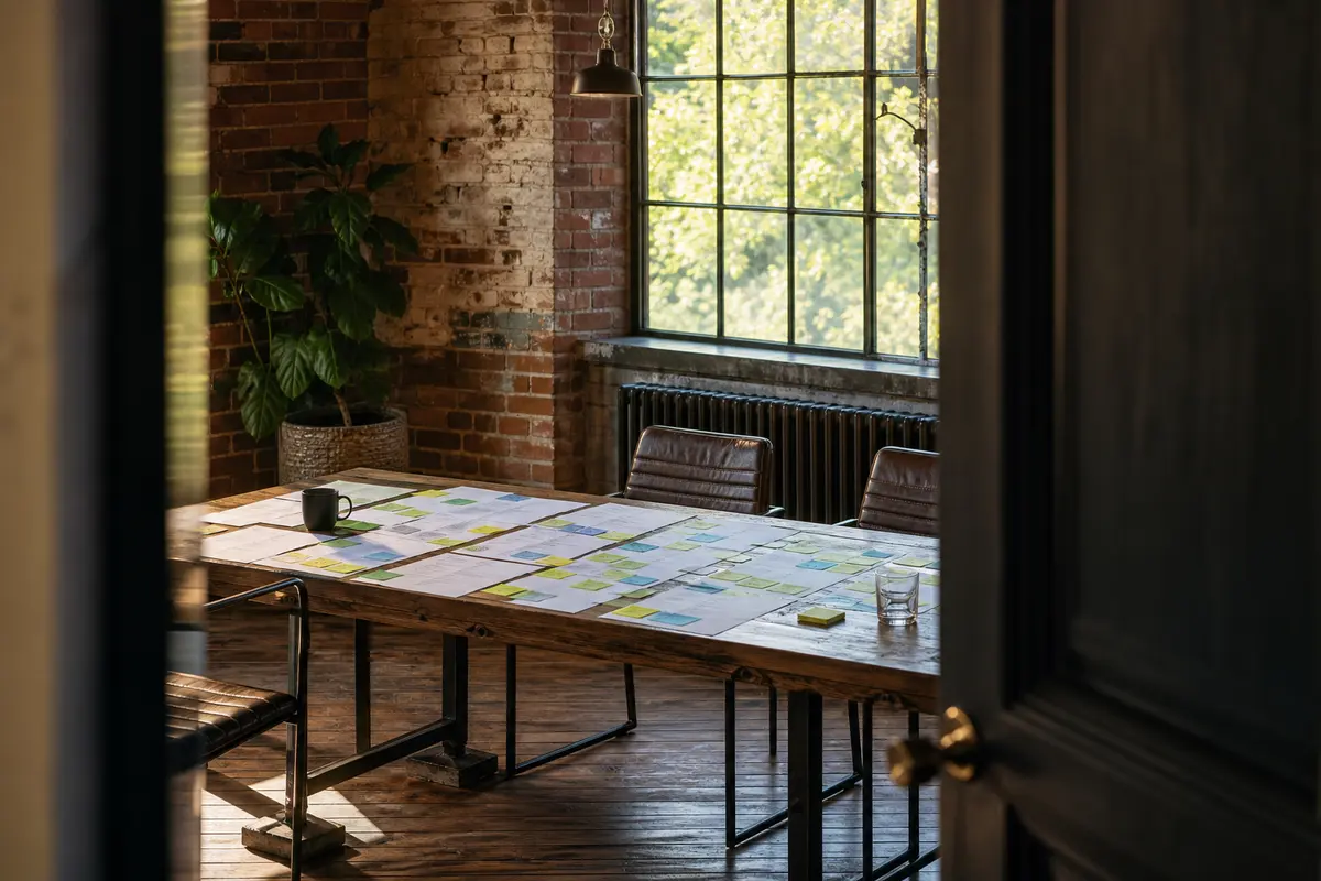 Editorial marketing planning scene for Legal News in Lake Monticello, Virginia