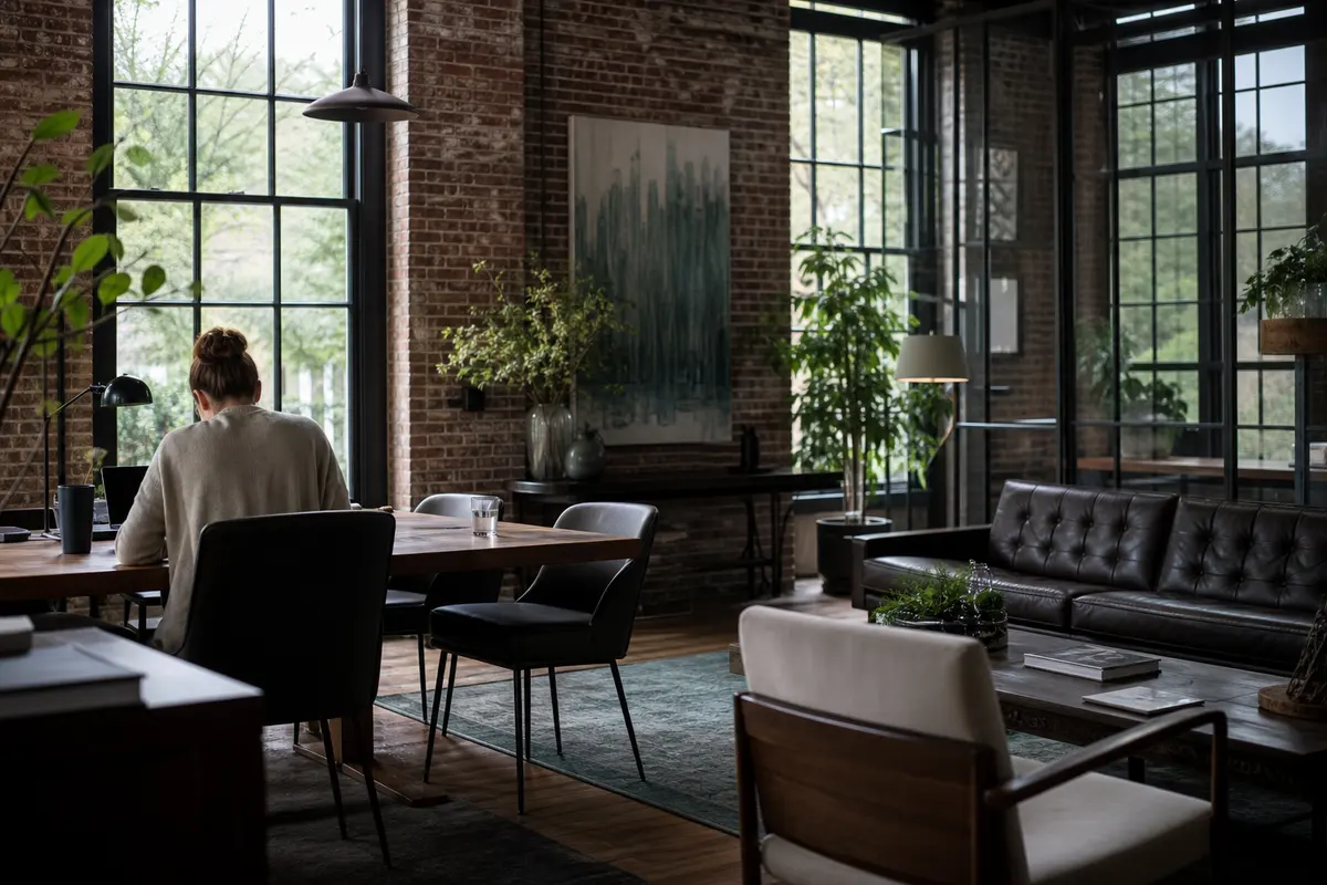 Editorial marketing planning scene for Laurel Hill, Virginia