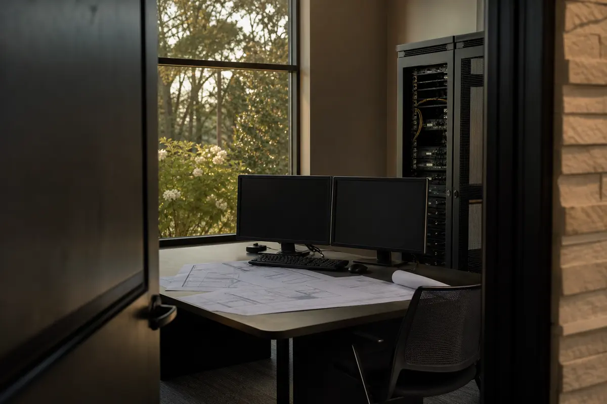 Editorial platform planning scene for Custom Software in Manassas, Virginia