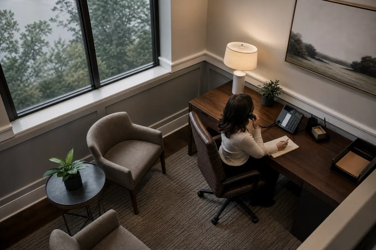 Editorial intake planning scene for Automation in Montclair, Virginia