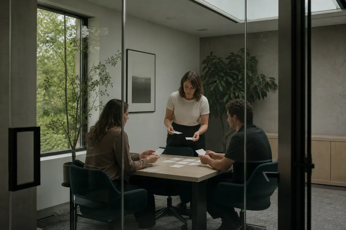 Editorial intake planning scene for AI Answering in North Springfield, Virginia