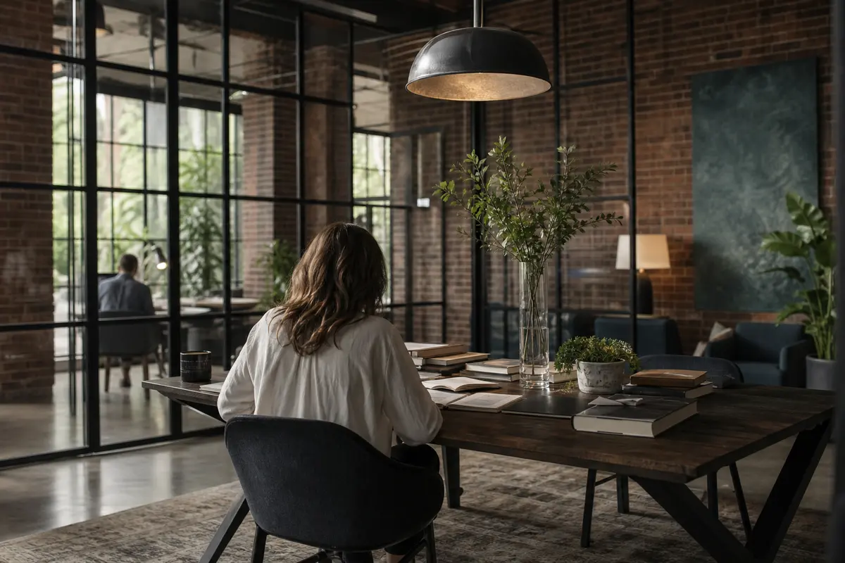 Editorial marketing planning scene for Legal News in Oakton, Virginia
