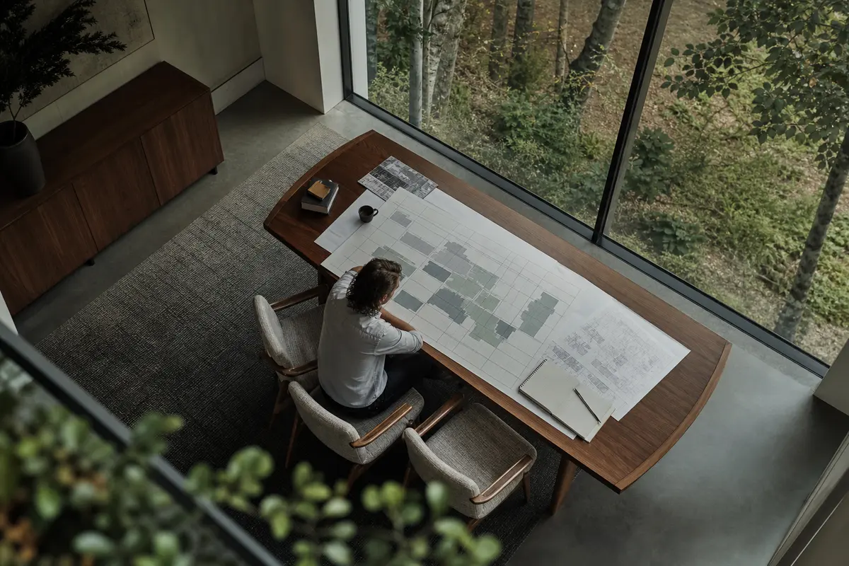 Editorial marketing planning scene for Orange, Virginia