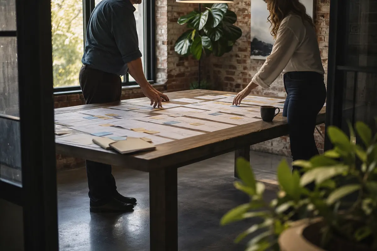 Editorial marketing planning scene for South Run, Virginia