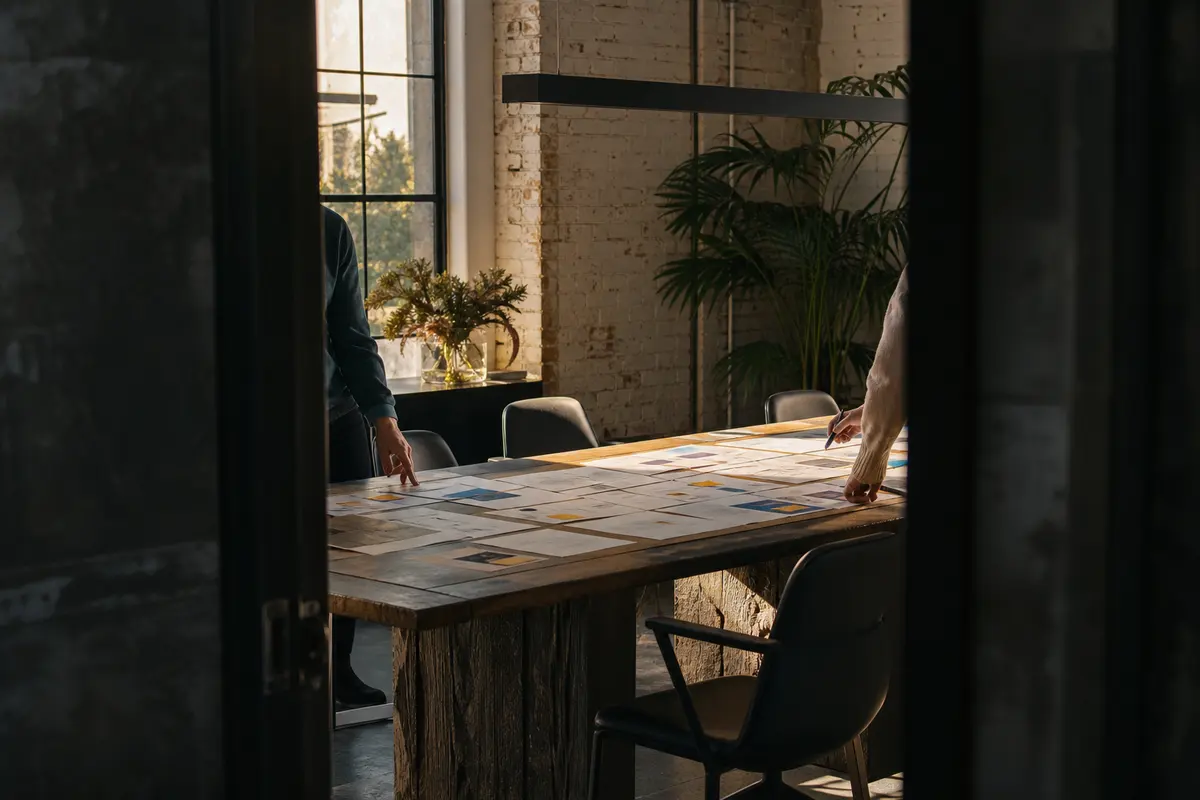 Editorial marketing planning scene for Tysons, Virginia