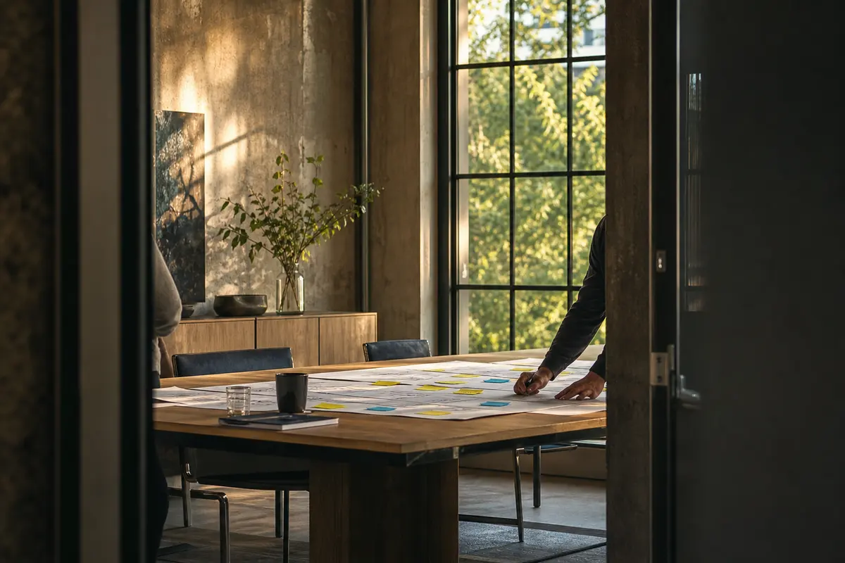 Editorial marketing planning scene for Reputation & Reviews in Woodlake, Virginia