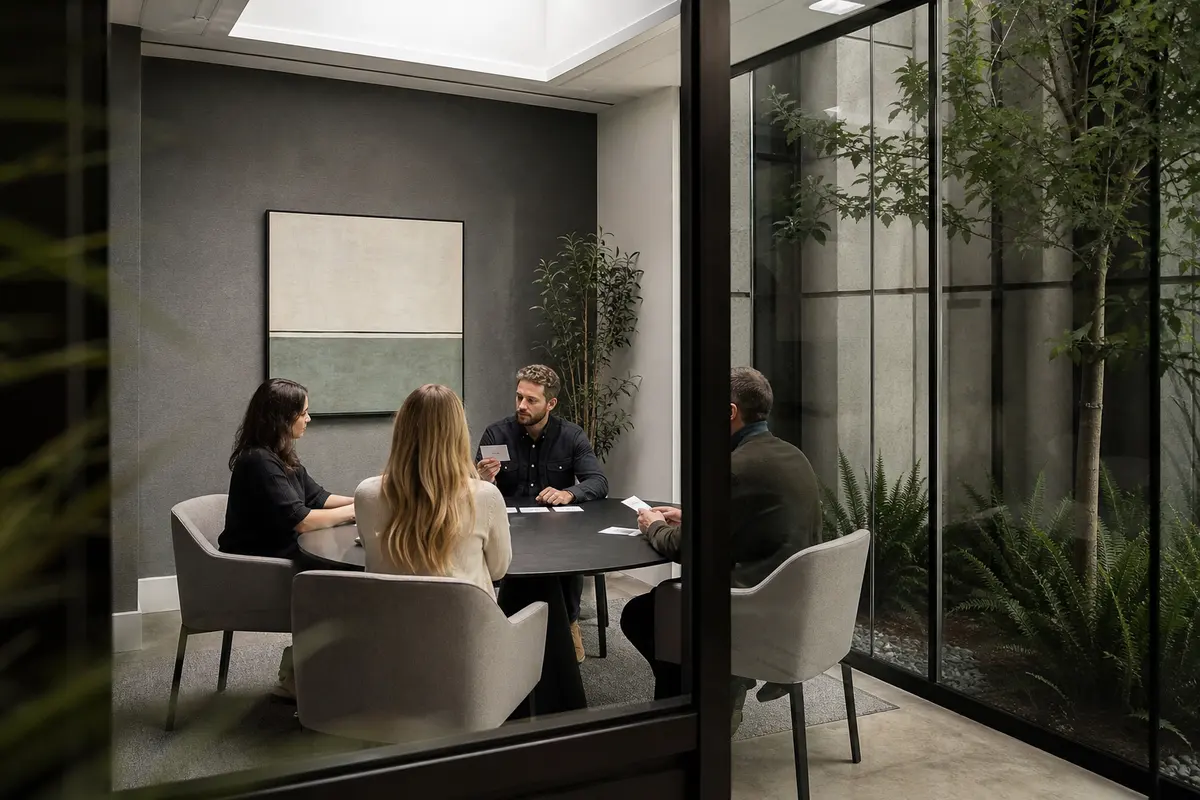 Editorial intake planning scene for Intake Coach in Arlington, Washington