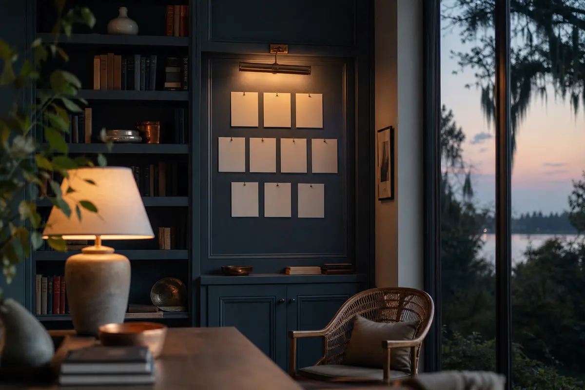 Editorial marketing planning scene for Bainbridge Island, Washington