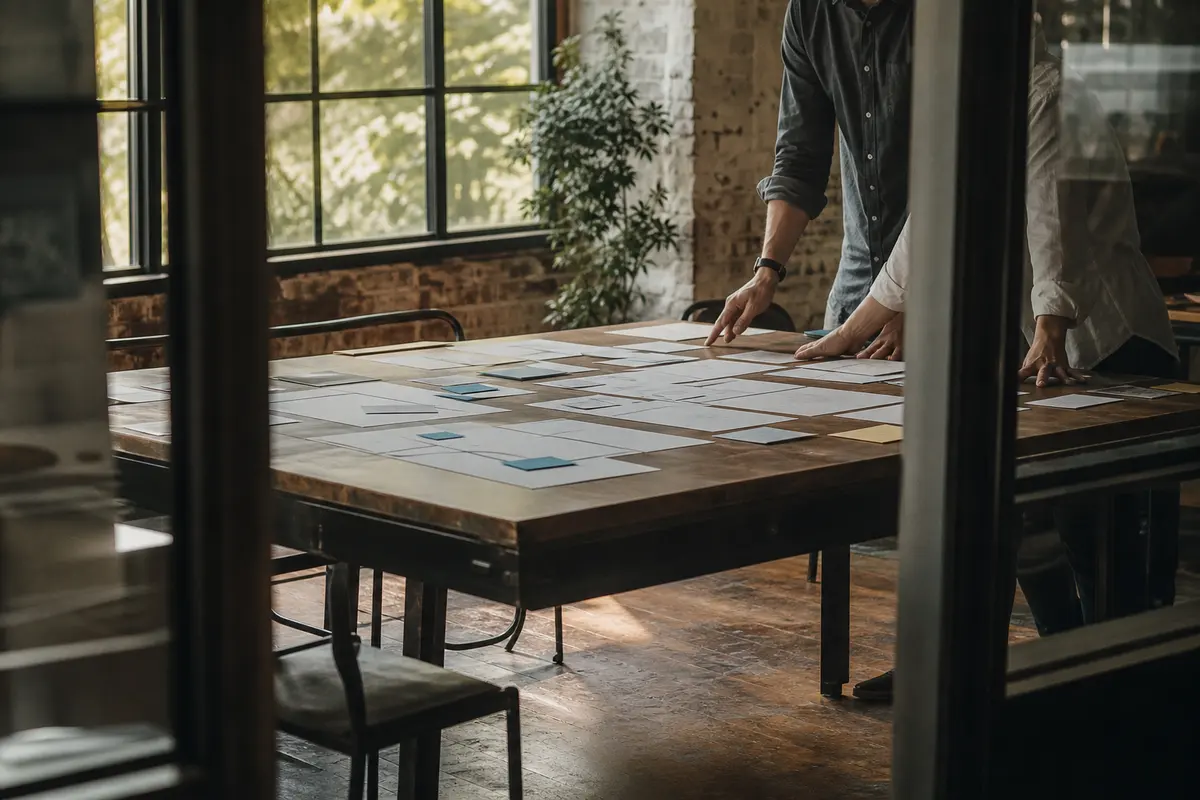 Editorial marketing planning scene for Barberton, Washington