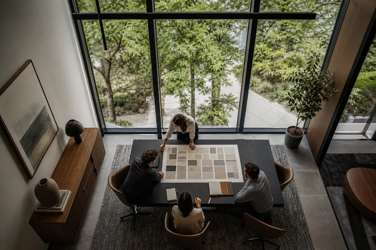 Editorial marketing planning scene for Bellevue, Washington